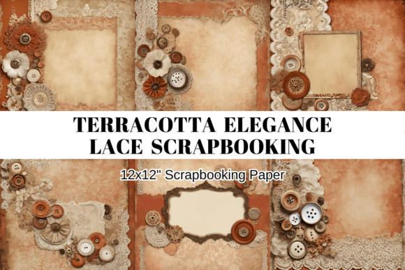 Download Terracotta Elegance Lace Scrapbooking - Premium Resources
