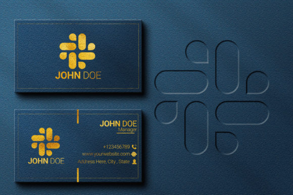 Download Golden Foil Texture Business Card Mockup - Golden foil texture Collection